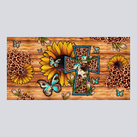Leopard Cross Butterfly Sunflower Zipper Hoodie | Teevron