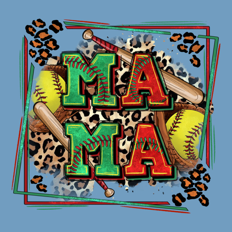 Softball Mama With Leopard Urban Heavy Tee by Zillion Design Studio | Teevron