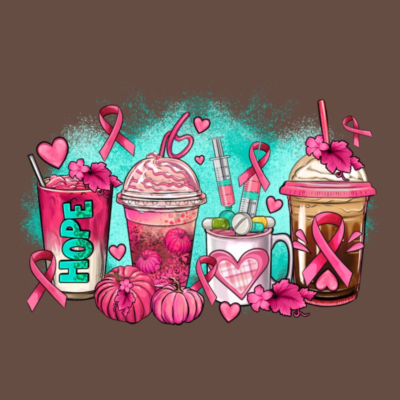 Breast Cancer  Coffee Cups Long Sleeve Tee by AdoDesignShop | Teevron