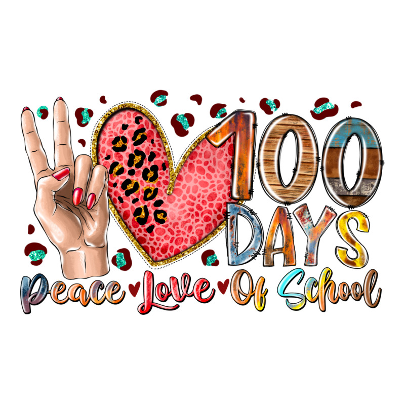 Peace Love 100 Days Of School Classic Tee by RacoonDesign | Teevron