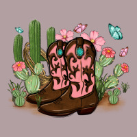 Cowboy Boots With Cactus Vintage Hoodie | Teevron