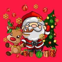 Santa And Reindeer Zipper Hoodie | Teevron