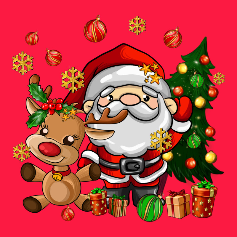 Santa And Reindeer Zipper Hoodie by AdoDesignShop | Teevron