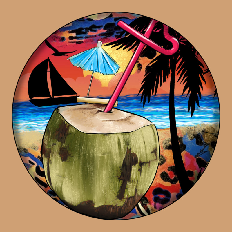 Coconut Drink Colorful Leopard Vintage Tee by BarkalooDesign | Teevron