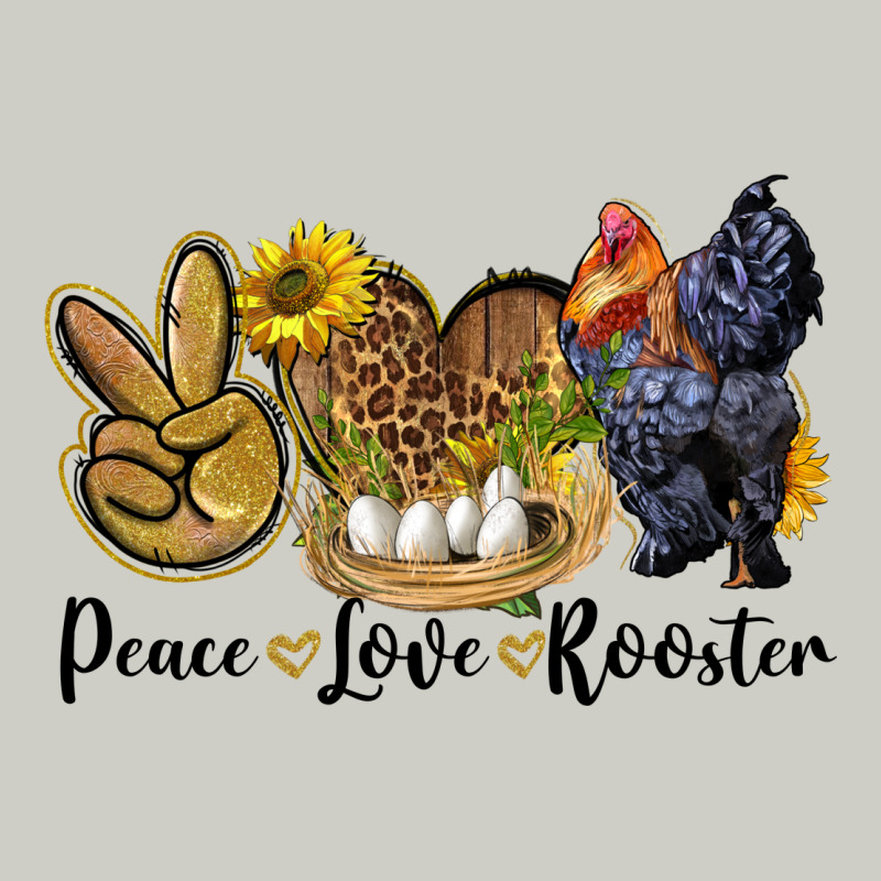Peace Love Rooster Heavyweight Hoodie by LillyAllenDesigns | Teevron