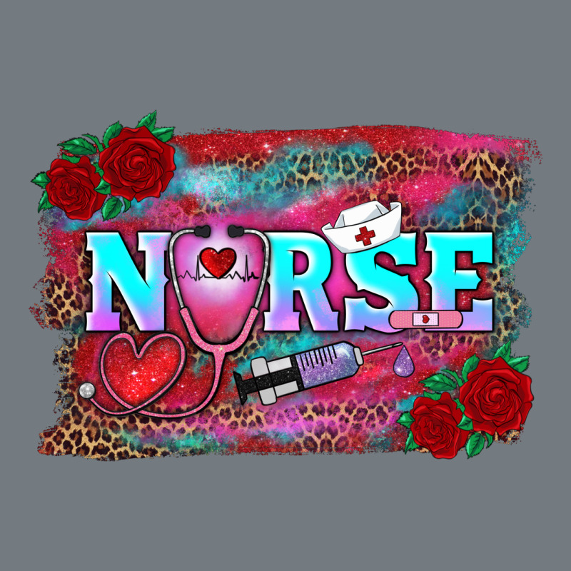 Valentines Day Nurse With Leopard And Turquoise Ba Heavyweight Sweatshirt by RanaPortraitStore | Teevron