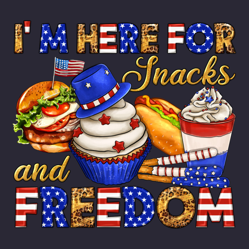 I M Here For Snacks And Freedom Vintage Tee by texasbilliewilder | Teevron