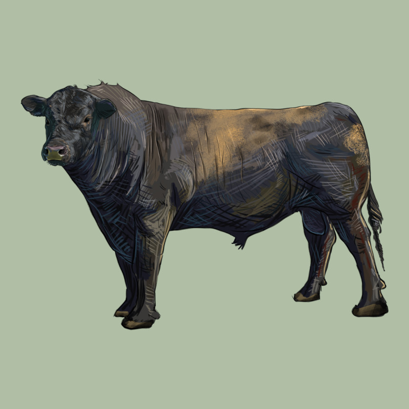 Black Angus Bull Urban Heavy Tee by RanaPortraitStore | Teevron