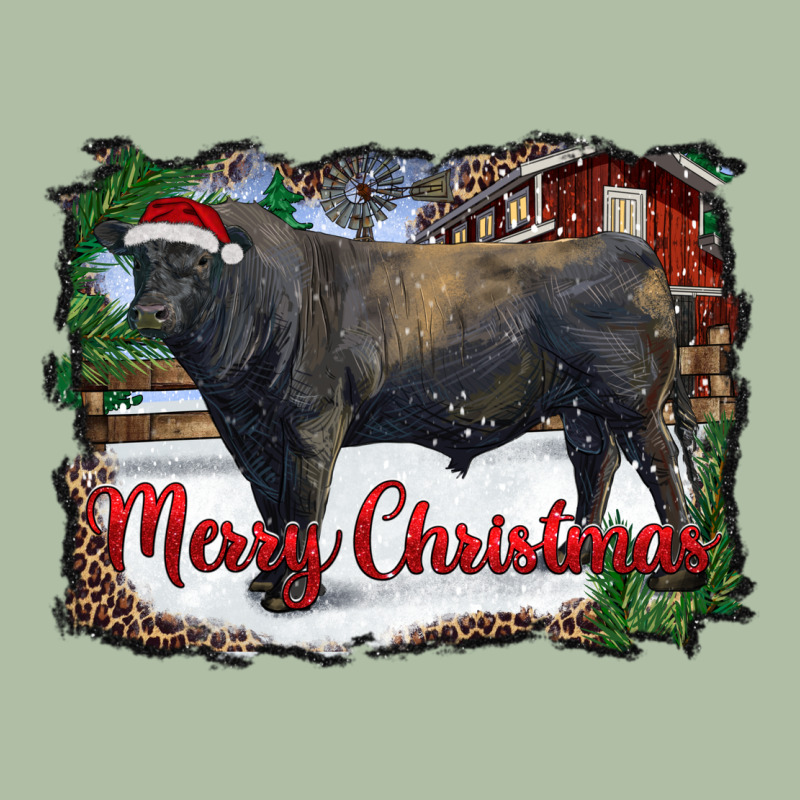 Merry Christmas Black Angus Bull And Farm Urban Heavy Tee by RanaPortraitStore | Teevron