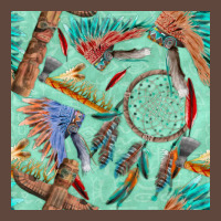 Pipe Tomahawk Dreamcatcher Headdress Seamless Patt Classic Tee | Teevron