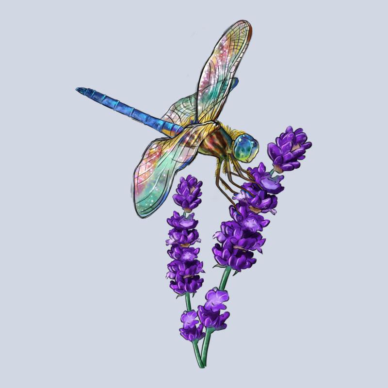 Dragonfly With Lavender Premium Sweatshirt by LillyAllenDesigns | Teevron