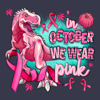 Dinosaur  In October We Wear Pink Long Sleeve Tee | Teevron