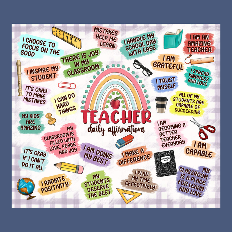Teacher Daily Affirmations Vintage Hoodie by MaliasSmallBusiness | Teevron