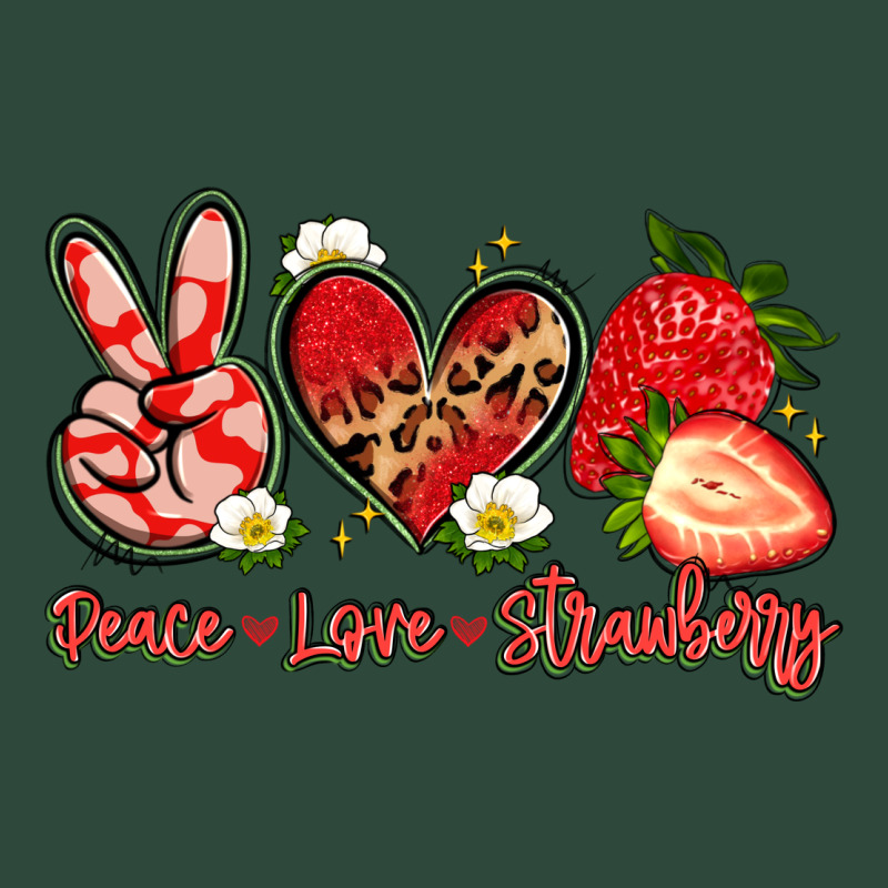 Peace Love Strawberry Zipper Hoodie by Artiststas | Teevron