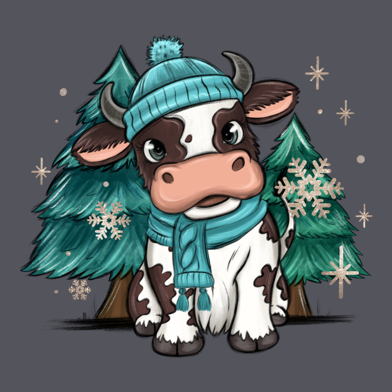 Winter I'm Udderly Freezing Baby Cow Vintage Hoodie by MaliasSmallBusiness | Teevron