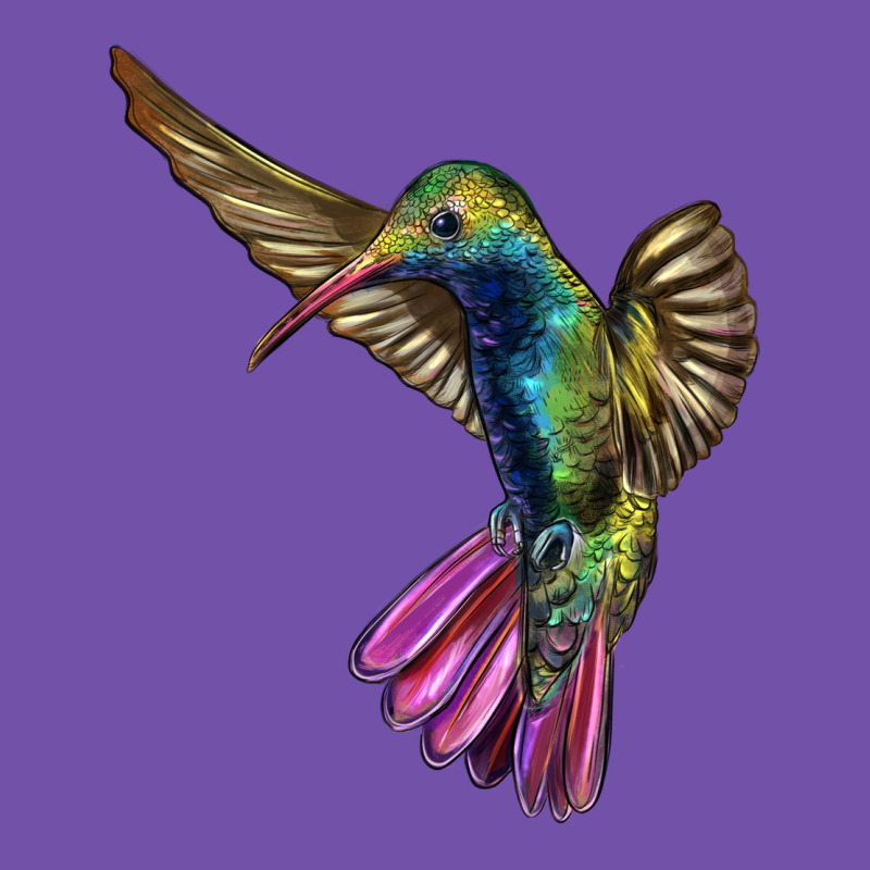 Flying Ruby Throated Hummingbird Premium Sweatshirt by LillyAllenDesigns | Teevron