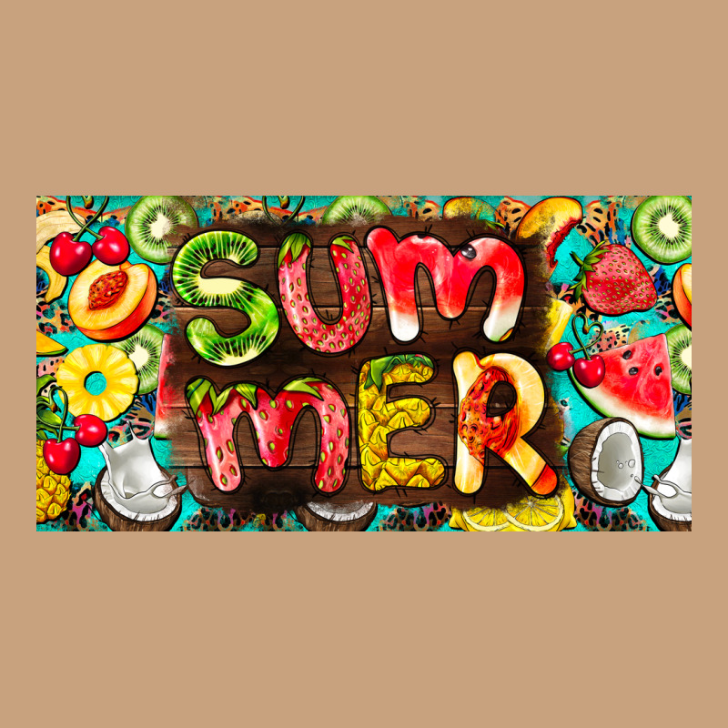 Summer With Fruits License Plate Vintage Tee by BarkalooDesign | Teevron