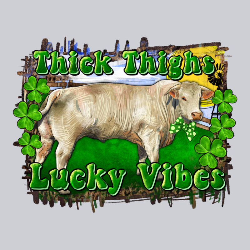 Thick Thighs Lucky Vibes Charolais Bull Heavyweight Sweatshirt by RanaPortraitStore | Teevron