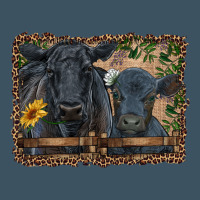 Western Black Angus Cattle And Calf With Leopard Urban Heavy Tee | Teevron