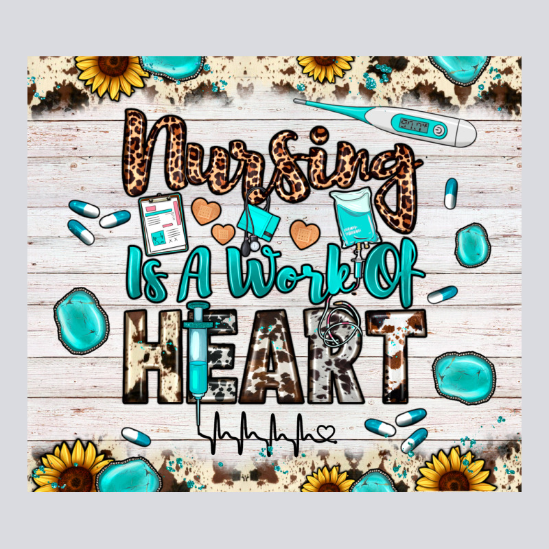 Nursing Is A Work Of Heart Zipper Hoodie by JahusDesignShop | Teevron