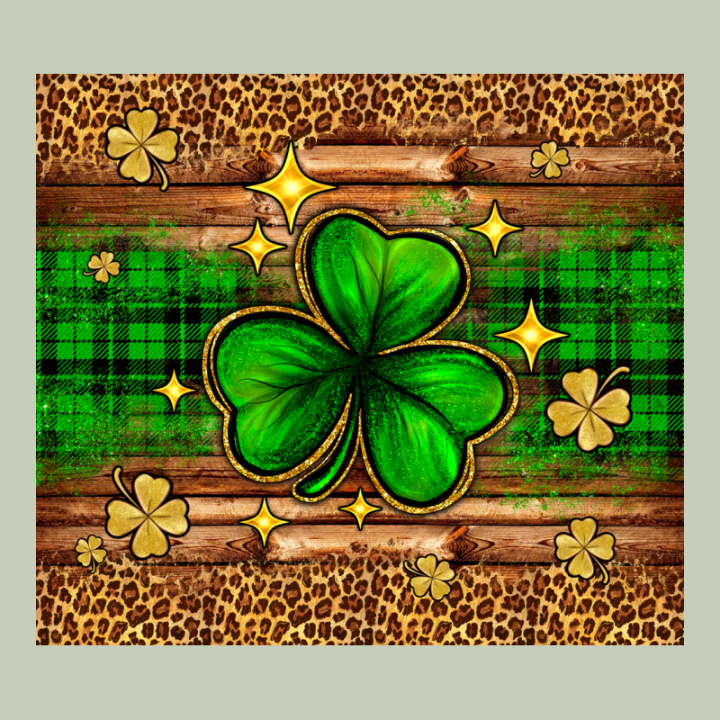St. Patrick's Day Shamrock Leopard Long Sleeve Tee by Neo Western | Teevron