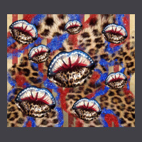 American Flag Lips Leopard Heavyweight Hoodie | Teevron
