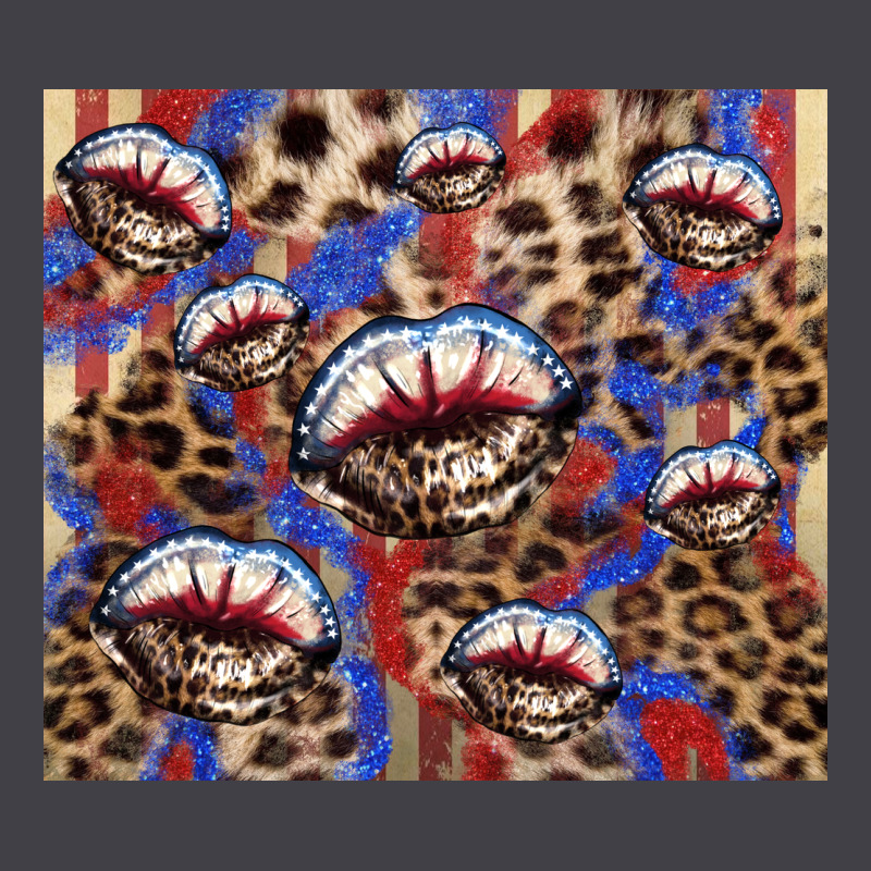 American Flag Lips Leopard Heavyweight Hoodie by NancyCooperArtShop | Teevron