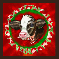 Christmas Holstein Calf Face Heavy Core Tee | Teevron