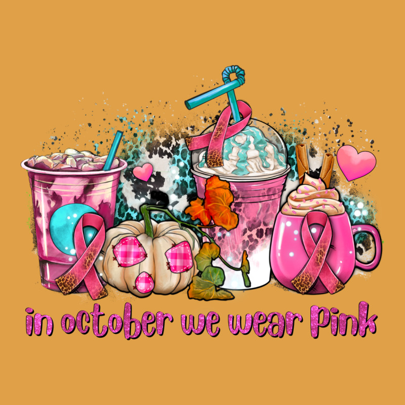 Western Cancer  In October We Wear Pink Coffee Cups With Ribbons Premium Hoodie by AdoDesignShop | Teevron
