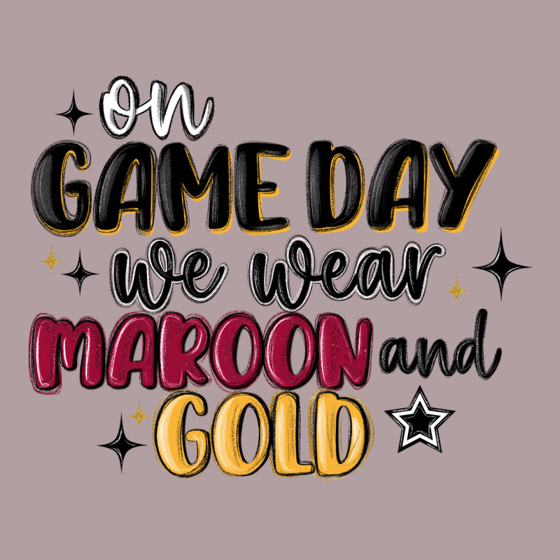 On Game Day We Wear Maroon And Gold Vintage Hoodie by MaliasSmallBusiness | Teevron