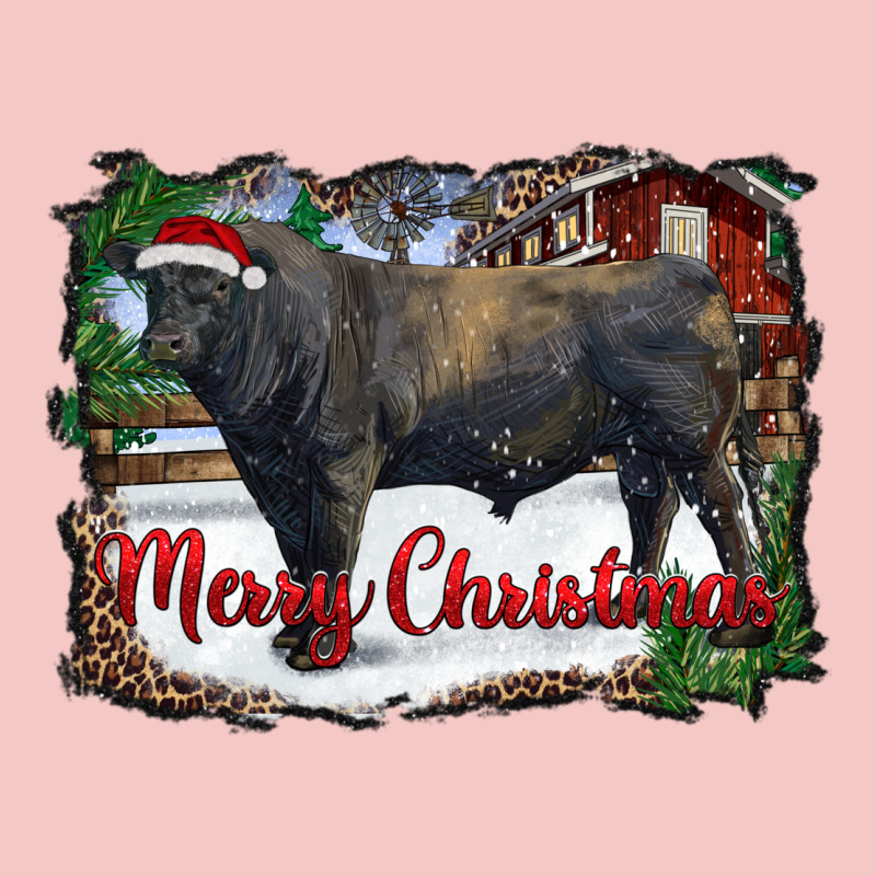 Merry Christmas Black Angus Bull And Farm Urban Heavy Tee by RanaPortraitStore | Teevron
