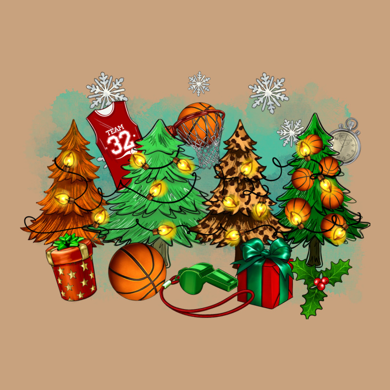 Christmas Trees With Basketball Vintage Tee by Zillion Design Studio | Teevron