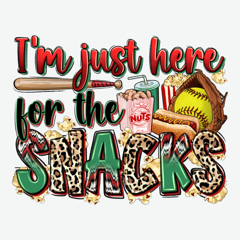 I'm Just Here For The Snacks Softball Urban Heavy Tee by Zillion Design Studio | Teevron