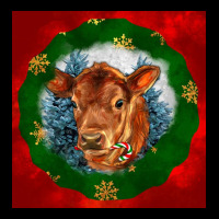 Christmas Red Angus Calf Head Heavy Core Tee | Teevron