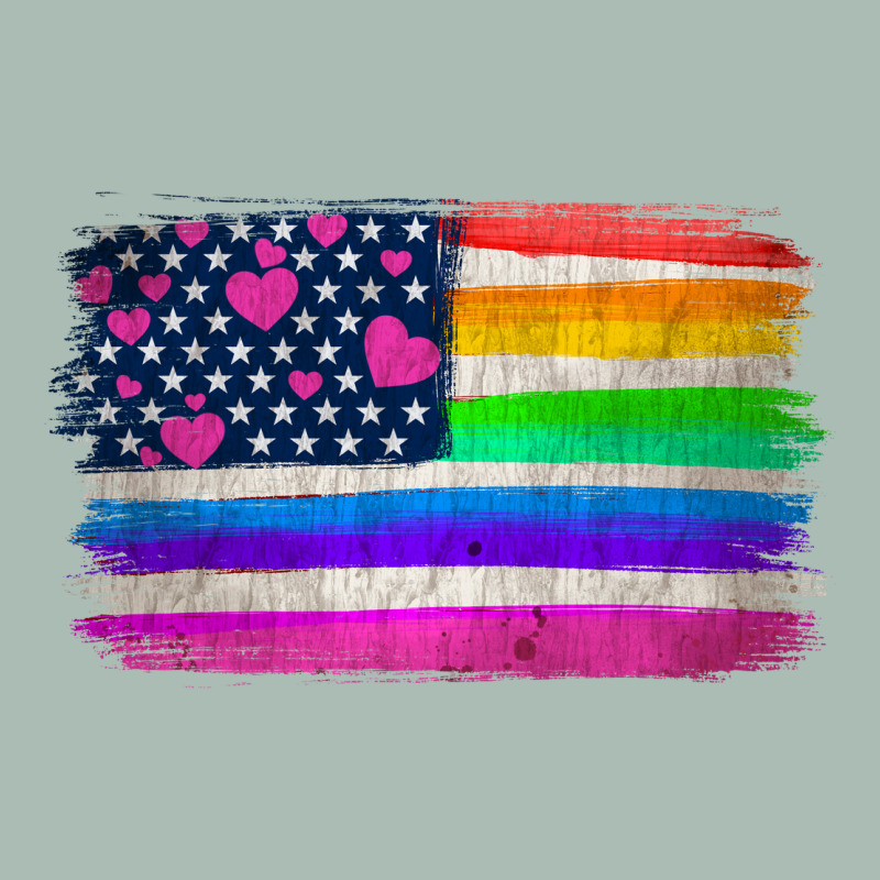 American Flag And Lgbt Flag  Background Classic Tee by HRA Design Shop | Teevron