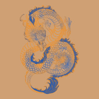 Blue And Orange Dragon Vintage Tee | Teevron
