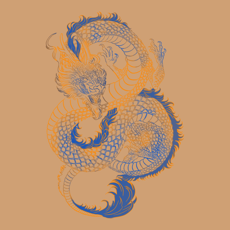 Blue And Orange Dragon Vintage Tee by RanaPortraitStore | Teevron