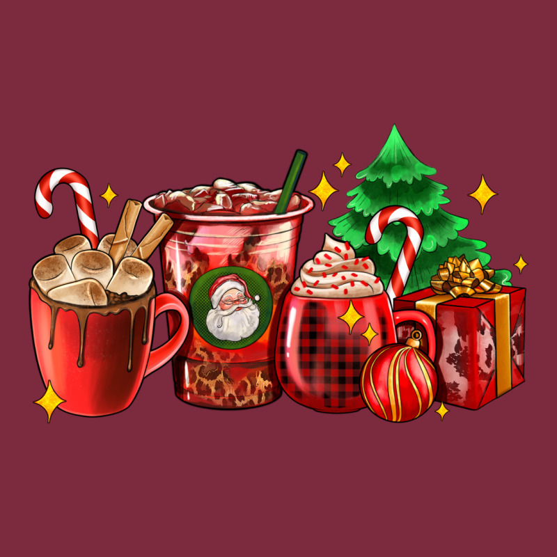 Christmas Coffee Cups With Gift And Christmas Tree Premium Hoodie by AdoDesignShop | Teevron