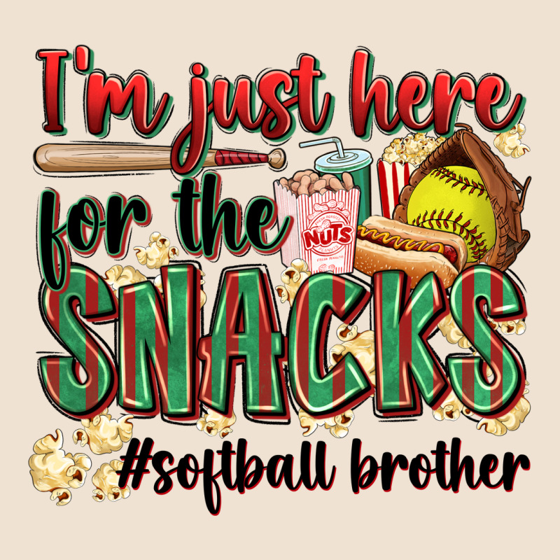 I'm Just Here For The Snacks #softball Brother Urban Heavy Tee by Zillion Design Studio | Teevron