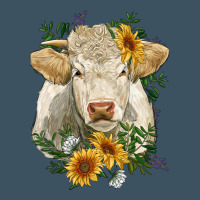 Charolais Cattle With Sunflowers Urban Heavy Tee | Teevron