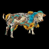 Charolais Bull With Sunflowers And Gemstone Western Patterns Urban Heavy Tee | Teevron