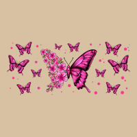 Floral Breast Cancer Butterfly Heavyweight Hoodie | Teevron
