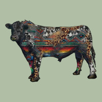 Black Angus Bull With Western Patterns Urban Heavy Tee | Teevron