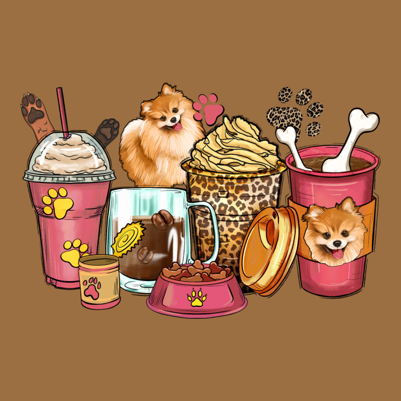 Pomeranian Coffee Cups Vintage Tee by Zillion Design Studio | Teevron