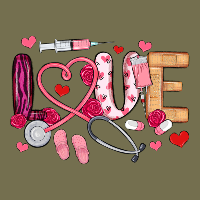 Love Nurse Valentines Day Vintage Hoodie by MaliasSmallBusiness | Teevron