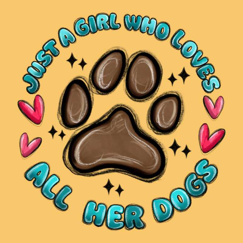 Just A Girl Who Loves All Her Dogs Vintage Hoodie by MaliasSmallBusiness | Teevron