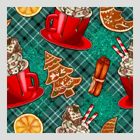 Christmas Hot Chocolate And Cookie Seamless Pattern Zipper Hoodie | Teevron