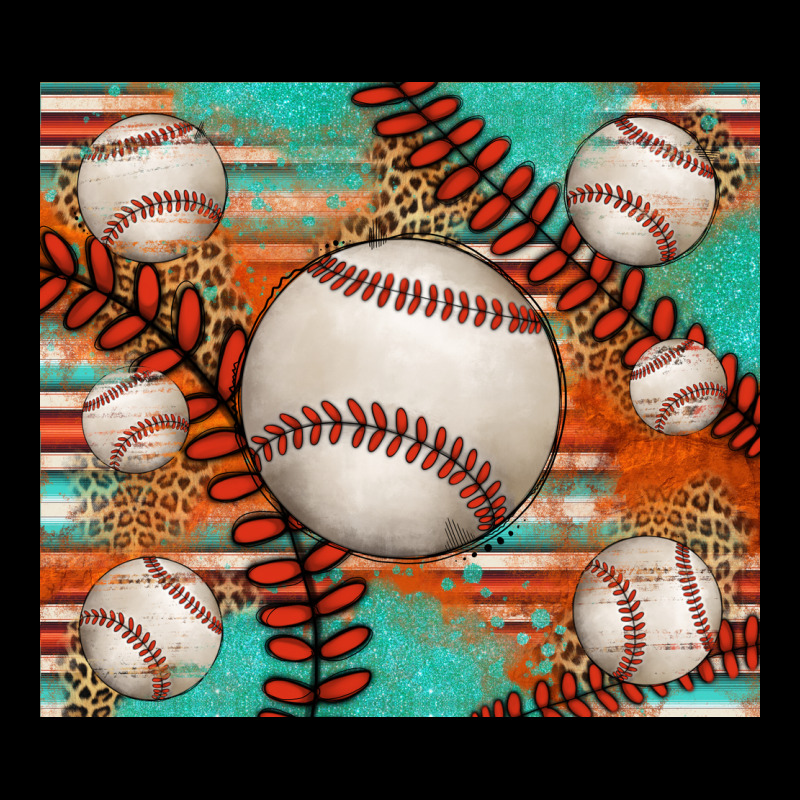Baseball Turquoise Serape Glitter Tumbler Premium Sweatshirt by Jasminsmagicworld | Teevron