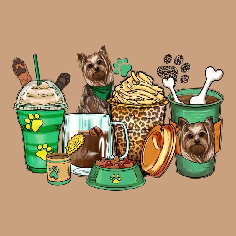 Yorkshire Terrier Coffee Cups Vintage Tee by Zillion Design Studio | Teevron