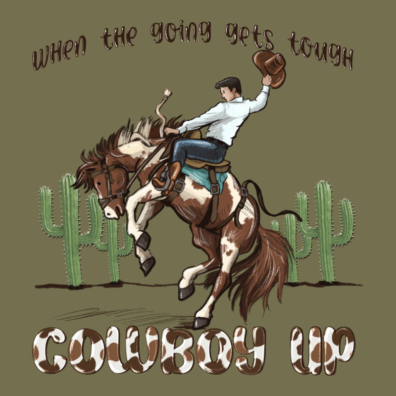 When The Going Gets Tough Cowboy Up Vintage Hoodie by MaliasSmallBusiness | Teevron